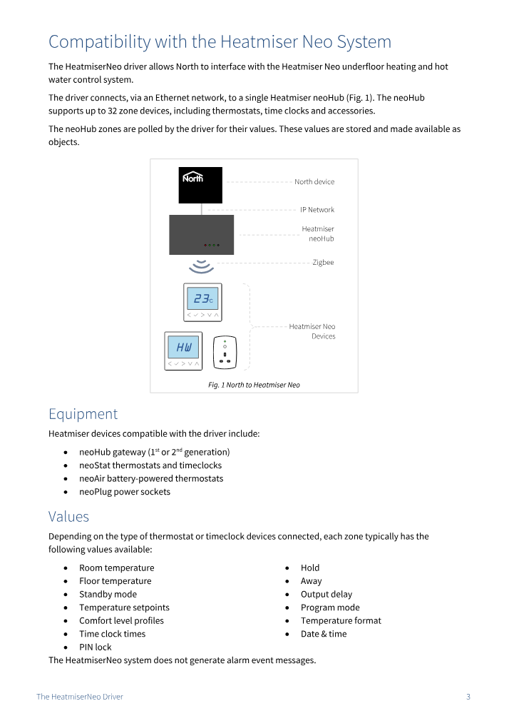 Preview thumbnail of page 3 of the HeatmiserNeo Driver Manual PDF document.